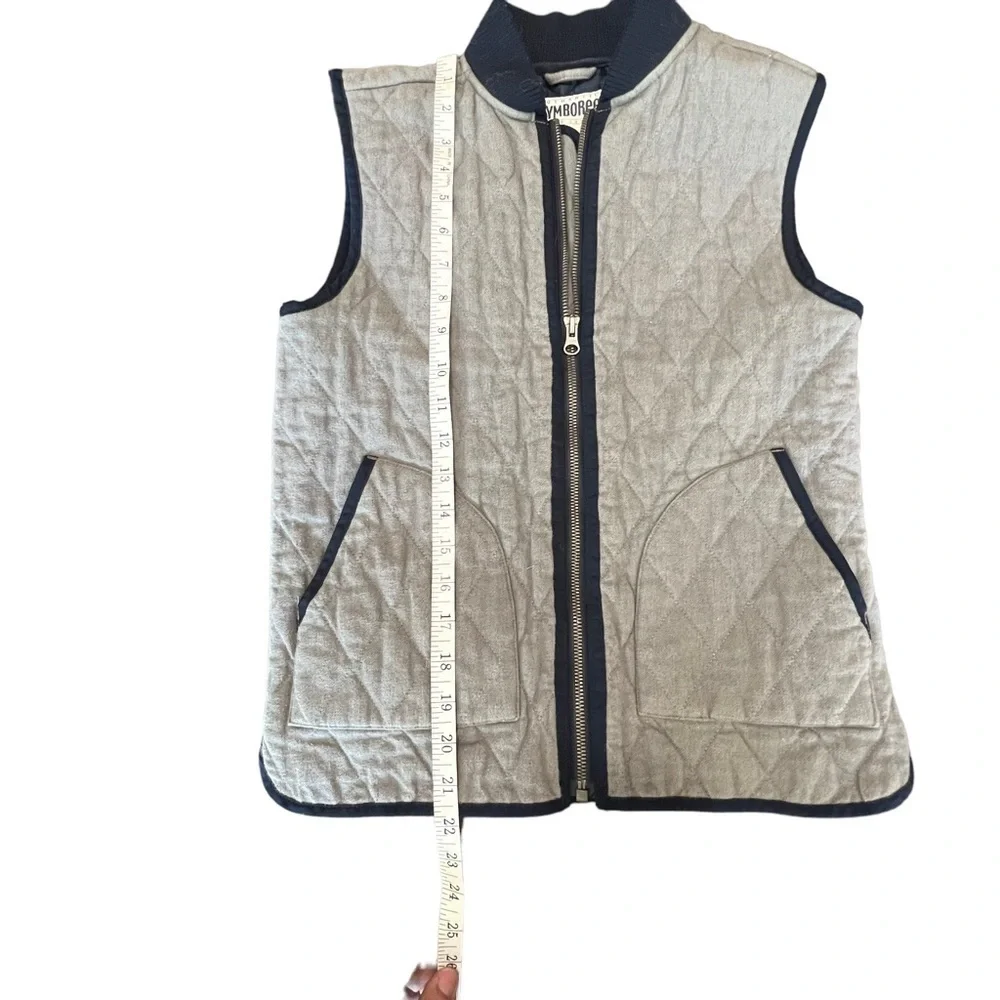 NEW Boys Gymboree Heather Granite Quilted Flannel Zip-Up Vest large (10/12)